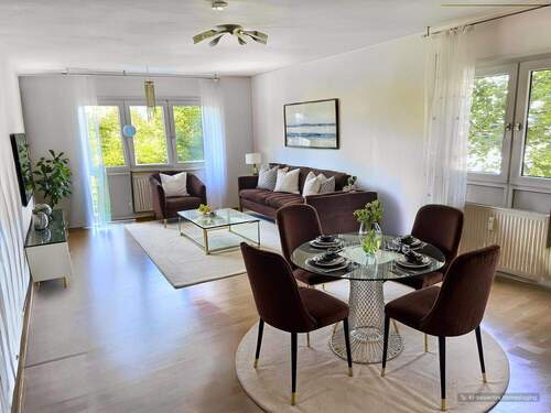 Wohn-/Esszimmer-Visualisiert - Etagenwohnung mit 76,60 m² in Langen zur Miete