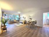 Wohn- / Essbereich - Einziehen & Wohlfühlen: Moderne 4-Zimmer-Wohnung in Toplage!