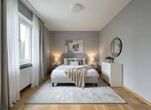 Schlafzimmer EG virtuell möbliert - 7 Zimmer Mehrfamilienhaus, Wohnhaus zum Kaufen in Osnabrück
