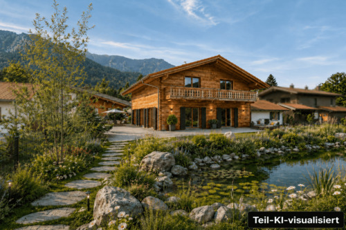 Ansicht Teil Visualisiert KI - Exklusives Alpenchalet in Schliersee-Neuhaus - neuwertig und bezugsfrei