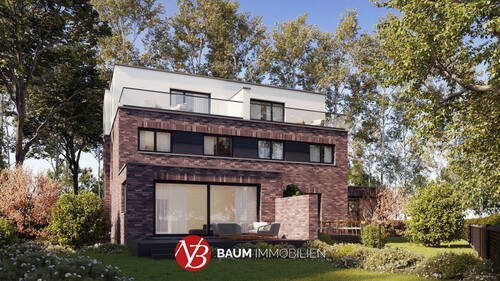 Rückansicht - DHH 1&2 - In gefragter und naturgeprägter Lage! Neubau-Doppelhaushälfte im zeitlosen Bauhausstil