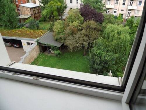 Blick aus dem SZ - 2 Zimmer Etagenwohnung in Schwerin