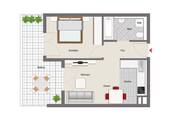 Grundriss Wohnung - 2 Zimmer Etagenwohnung in Straubing