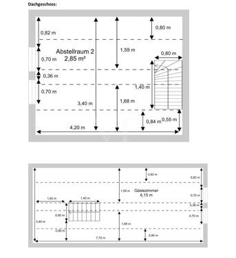 teilweise Spitzboden - 