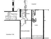 Grundriss 1.OG (Laden + Whg) - 