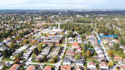 Luftaufnahme - 6 Zimmer Doppelhaushälfte zum Kaufen in Hohenbrunn