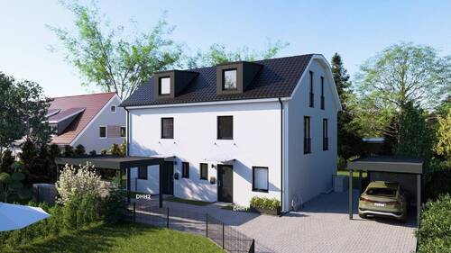Visualisierung - Doppelhaushälfte mit 151,00 m&sup2; in Hohenbrunn zum Kaufen
