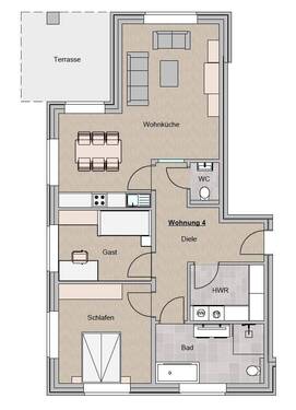 Whg. 4, OG links - 3 Zimmer Etagenwohnung zur Miete in Melle / Buer