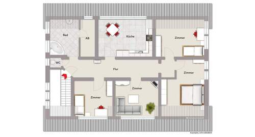 Dachgeschoss Haupthaus - 