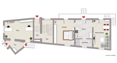 Erdgeschoss Nebengebäude - 