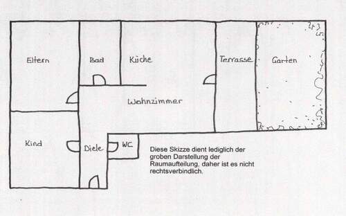 Skizze zur Raumaufteilung - 