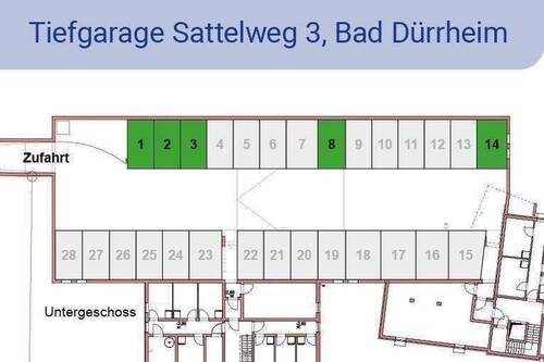 Sattelweg Tiefgarage.jpg - Tiefgaragenstellplatz, Bad Dürrheim, Sattelweg - Nähe Solemar
