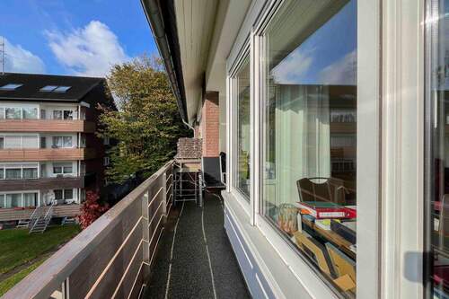 Balkon Südseite (2) - 2 Zimmer Etagenwohnung zum Kaufen in Hilden