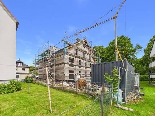 Rückansicht Rohbau - Etagenwohnung mit 88,20 m&sup2; in Bielefeld zum Kaufen
