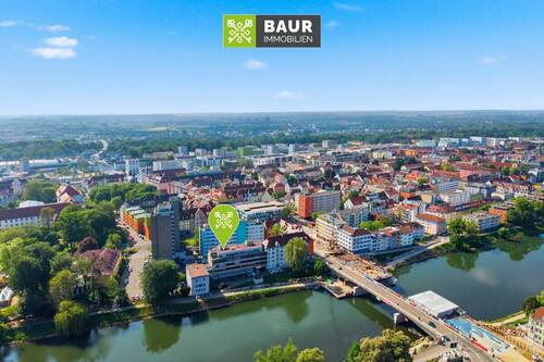Luftaufnahme - 3 Zimmer Etagenwohnung in Neu-Ulm