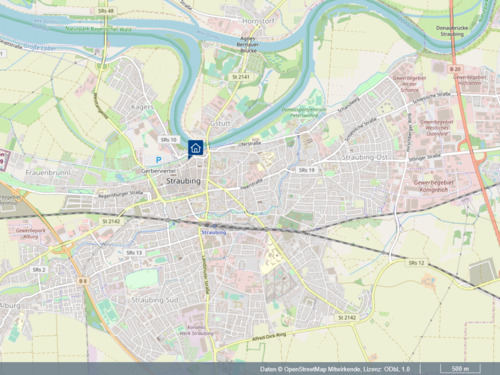 Bild aus Kartenansicht - 3 Zimmer Etagenwohnung zum Kaufen in Straubing