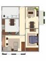 Grundriss - Etagenwohnung mit 61,40 m&sup2; in Aschersleben zur Miete