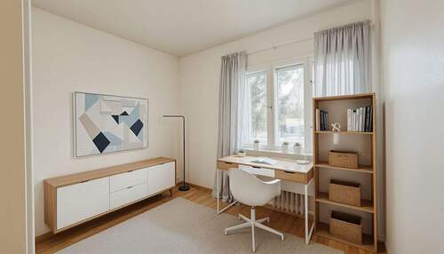 Arbeitszimmer visualisiert - 