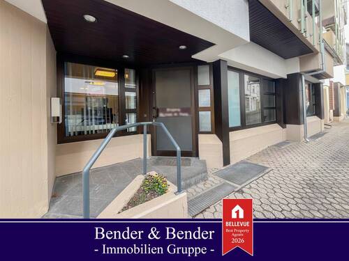 Titelbild mit Logo - Gewerbefläche (EG) in einem Wohn-Geschäftshaus in zentraler Zentrumslage von Wissen!