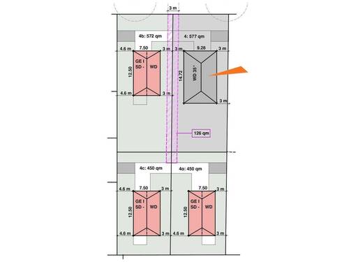 Teilungsskizze - Einfamilienhaus mit 190,00 m&sup2; in Hamburg / Poppenbüttel zum Kaufen