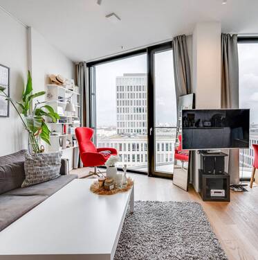Modernes Wohnen im FRIENDS Tower 1,5-Zimmer-Apart - AIGNER - Modernes Wohnen im FRIENDS Tower: 1,5-Zimmer-Apartment mit einzigartigem Ausblick