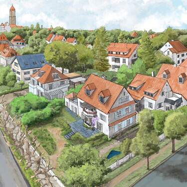 Visualisierung des Anbaus und Aufstockung - 