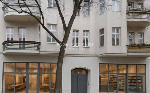 Rendering Außenansicht - Ladenflächen in frequentierter Friedenauer Lage