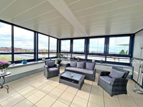 Ansicht Wintergarten.jpg - LAVIDA Nürnberg – Penthouse, 151 m², private Dachterrasse mit Wintergarten, Blick auf Kaiserburg und Altstadt