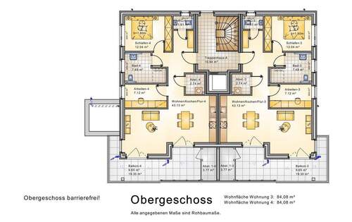 Obergeschoss - 3 Zimmer Etagenwohnung zum Kaufen in Wiefelstede
