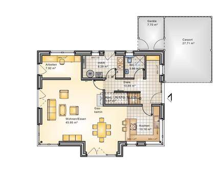 Erdgeschoss - 6 Zimmer Einfamilienhaus zum Kaufen in Oldenburg / Bürgerfelde