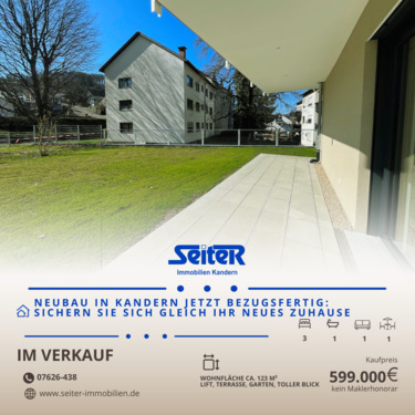 FB Kandern Wo 1.png - Jetzt können Sie einziehen: Tolle 4,5-Zimmer-Neubauwohnung mit Garten im Ölmättle in Kandern