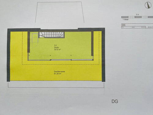 Studio mit Dachterrasse - 