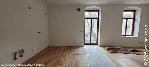 Wohnzimmer (Bautenstand 11/2025) - Etagenwohnung mit 56,90 m&sup2; in Chemnitz zur Miete