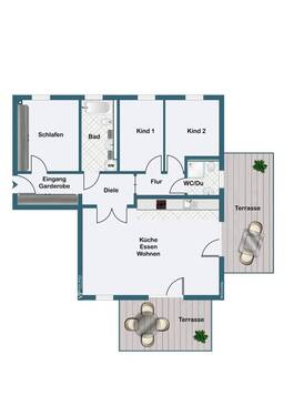 Erdgeschosswohnung - 