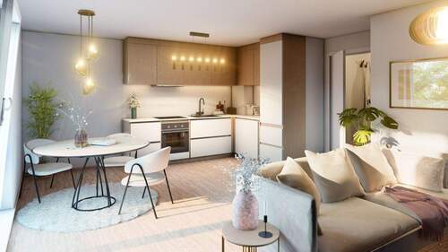 Wohn- uns Essbereich (Wohnbeispiel) - 3 Zimmer Etagenwohnung in Norderstedt