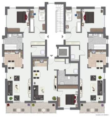 Obergeschoss möbliert - 