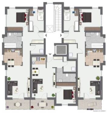 Dachgeschoss möbliert - 