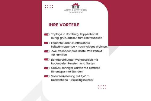 Ihre Vorteile! - 5 Zimmer Doppelhaushälfte zum Kaufen in Hamburg Poppenbüttel
