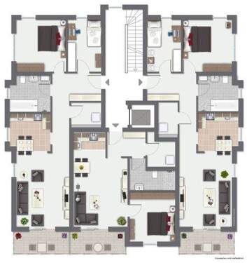 Obergeschoss möbliert - 