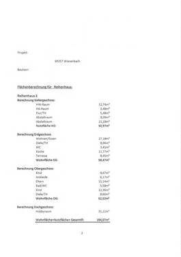 Flächenberechnung Reihenhaus 2 - 5 - 