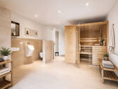 Wellnessbadezimmer mit Sauna - visualisierung - 