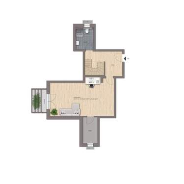 Hobbyraum mit eigenem Duschbad - 4 Zimmer Etagenwohnung in Roth