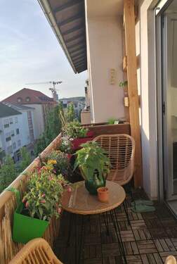 Balkon zur Eisenbahnstr - Citywohnung Nähe HBF - im 4. Stock