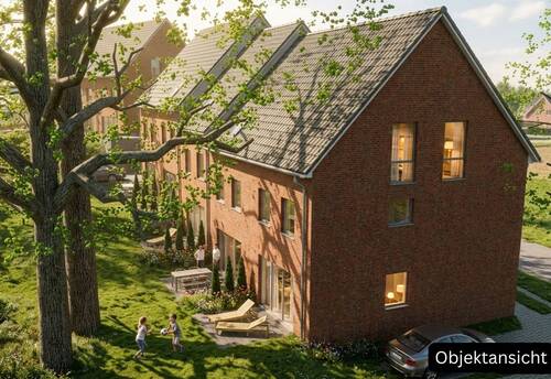 Objektansicht (Visualisierung) - Neubauprojekt ALSTAR: Moderne Reihenhäuser am Alsterlauf