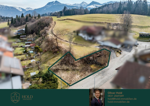 Titelbild - Bauen in Sonthofen: Exklusives Grundstück für Ihr Traumhaus mit Bergblick