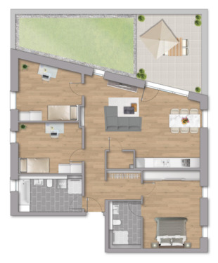 ETW B.2.02 - Etagenwohnung mit 118,40 m&sup2; in Stutensee zum Kaufen