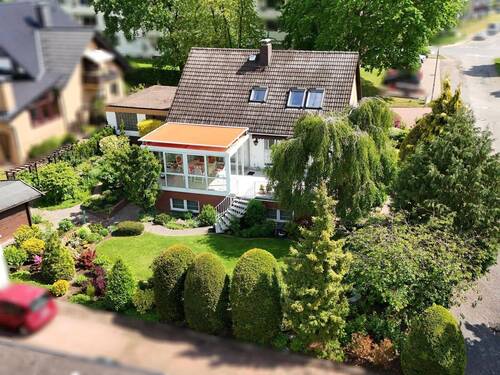 Luftaufnahme Rückansicht 2 - 5 Zimmer Einfamilienhaus in Minden