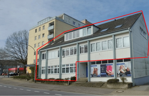 Frontansicht - Zentrale Lage in Schleswig: 7 Wohnungen und eine Gewerbeeinheit als ein WEG-Anteil