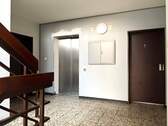 Treppenhaus mit Fahrstuhl - 