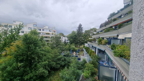 Blick von der Terrasse - Terrassenwohnung mit 68,50 m² in Berlin zum Kaufen